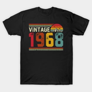 Vintage 1968 Birthday Gift Retro Style T-Shirt